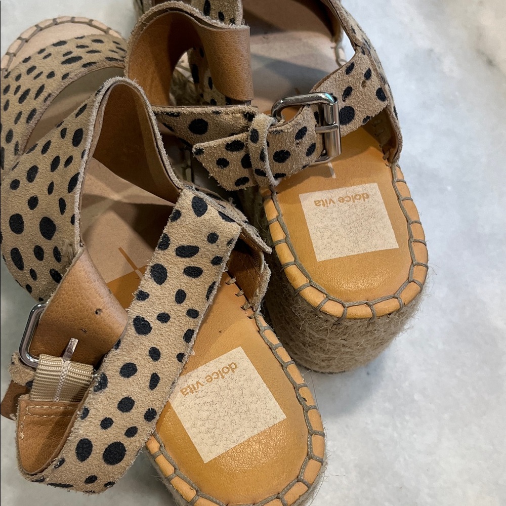 Dolce Vita Mauri Cheetah Espadrille Platform Sandal - size 7.5 - Picture 4 of 5